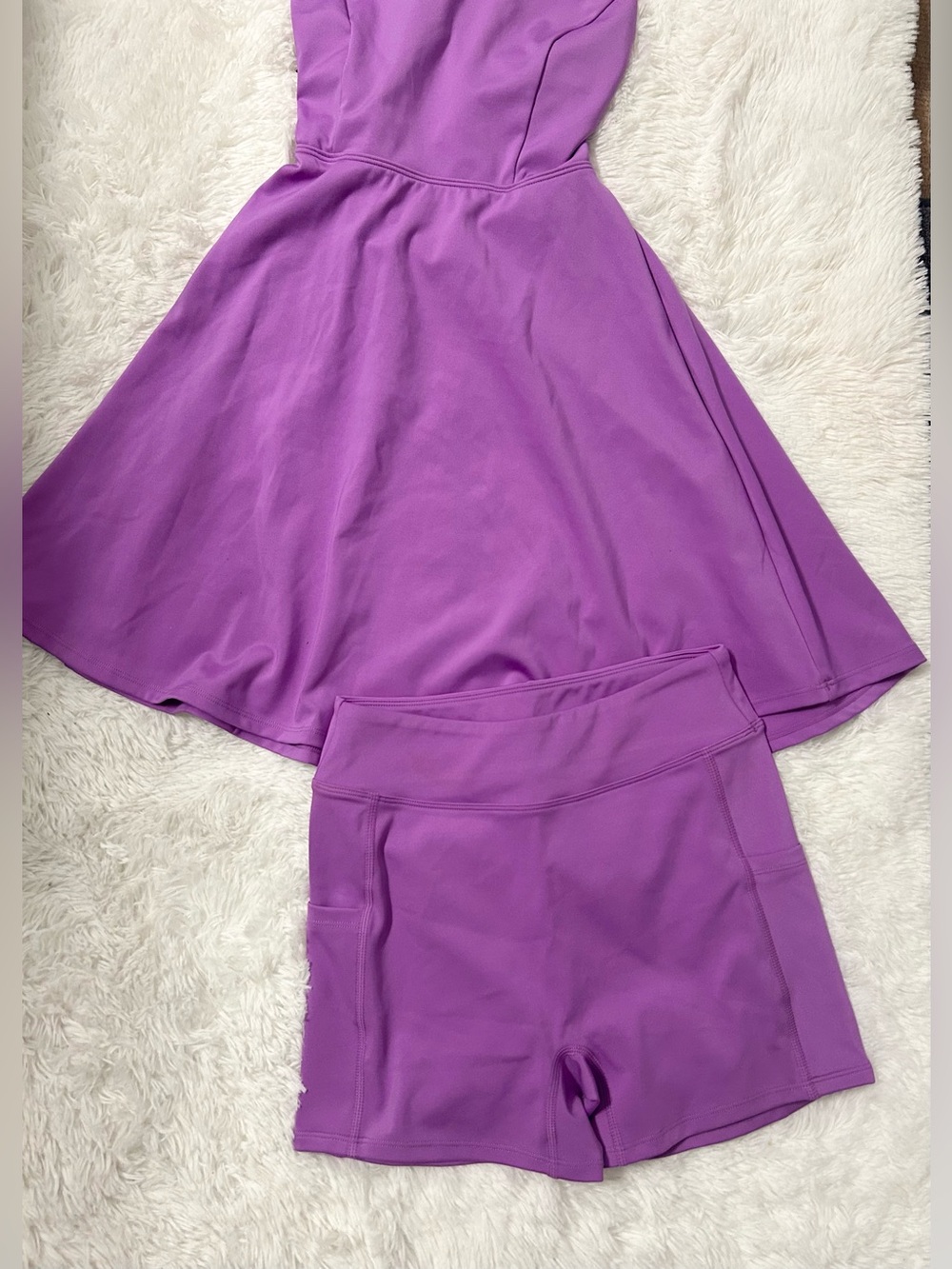 Halara 2 Piece Double Back Strap Dress With Shorts - Picture 4 of 12